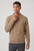 Męski Sweter Polo – Sweter z Kołnierzykiem i Długim Rękawem