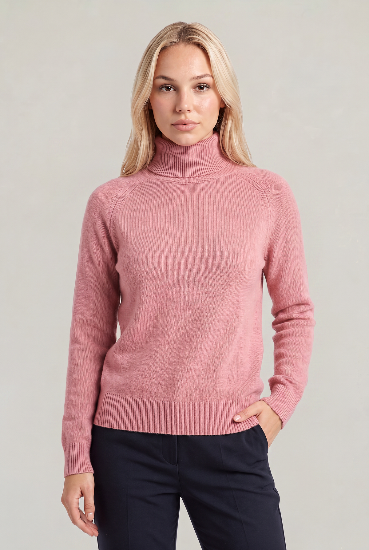 Damski Sweter z Luźnym Golfem