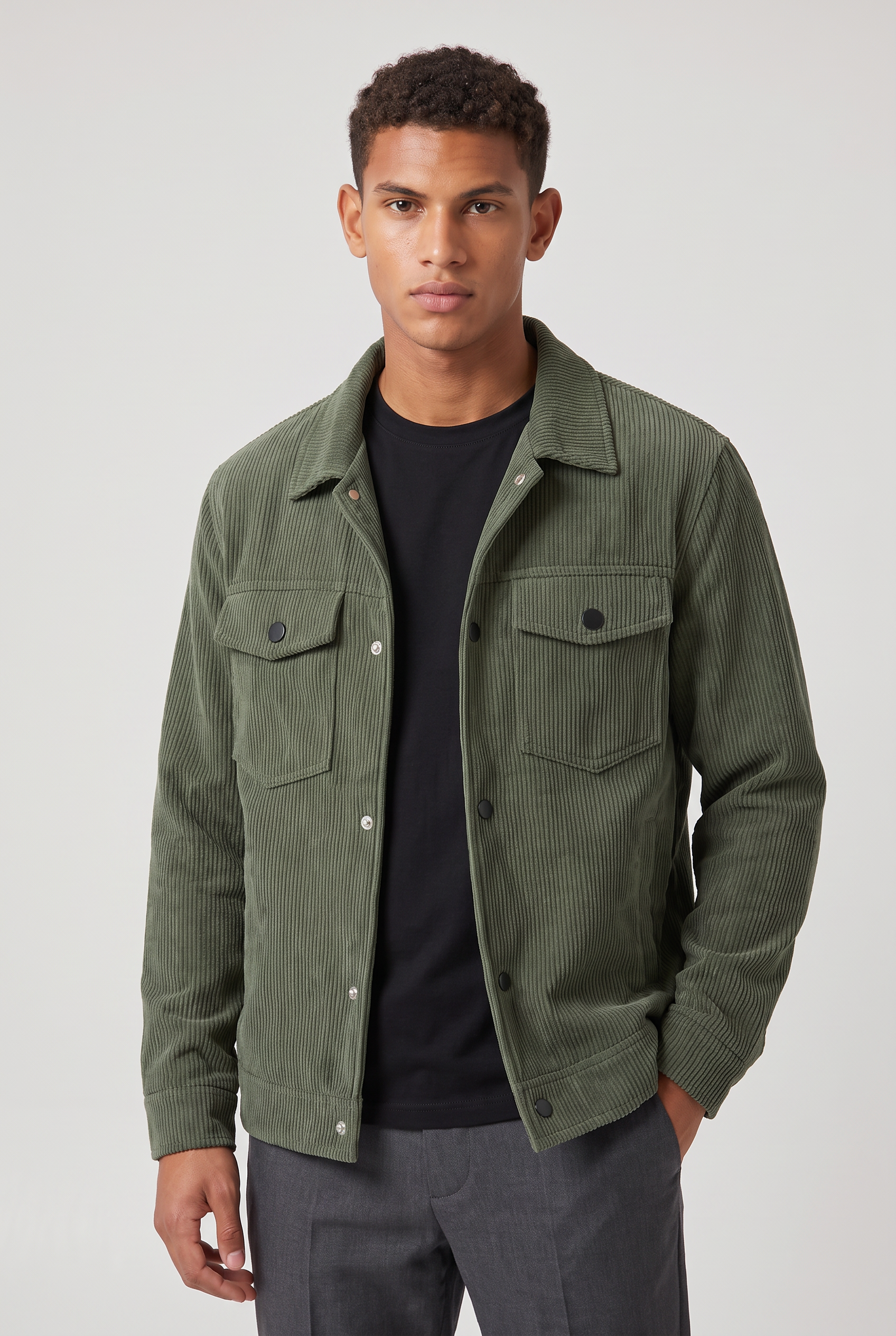 Męska Kurtka Sztruksowa - Chore Workwear Z Guzikami