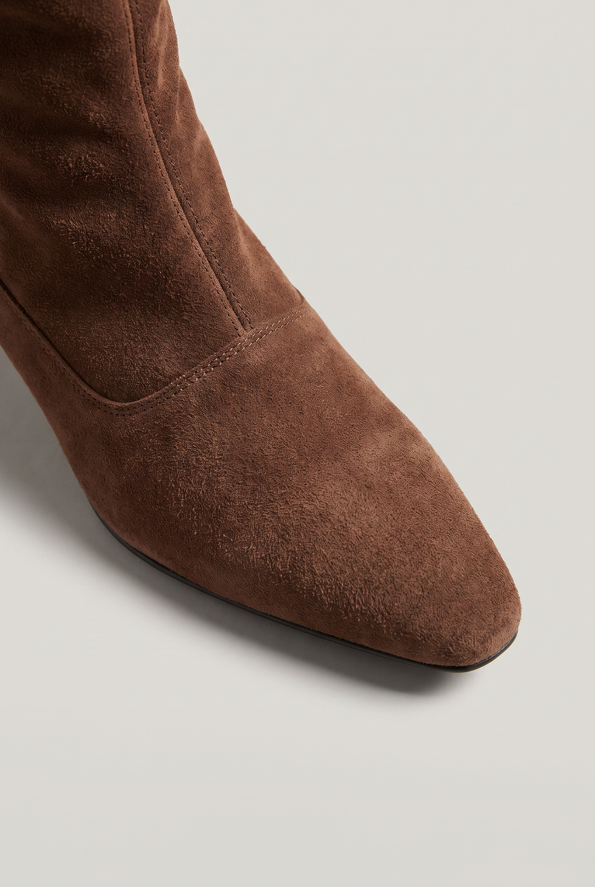 Kobiece Suede Botki do Kolan - Styl Z Nakładką
