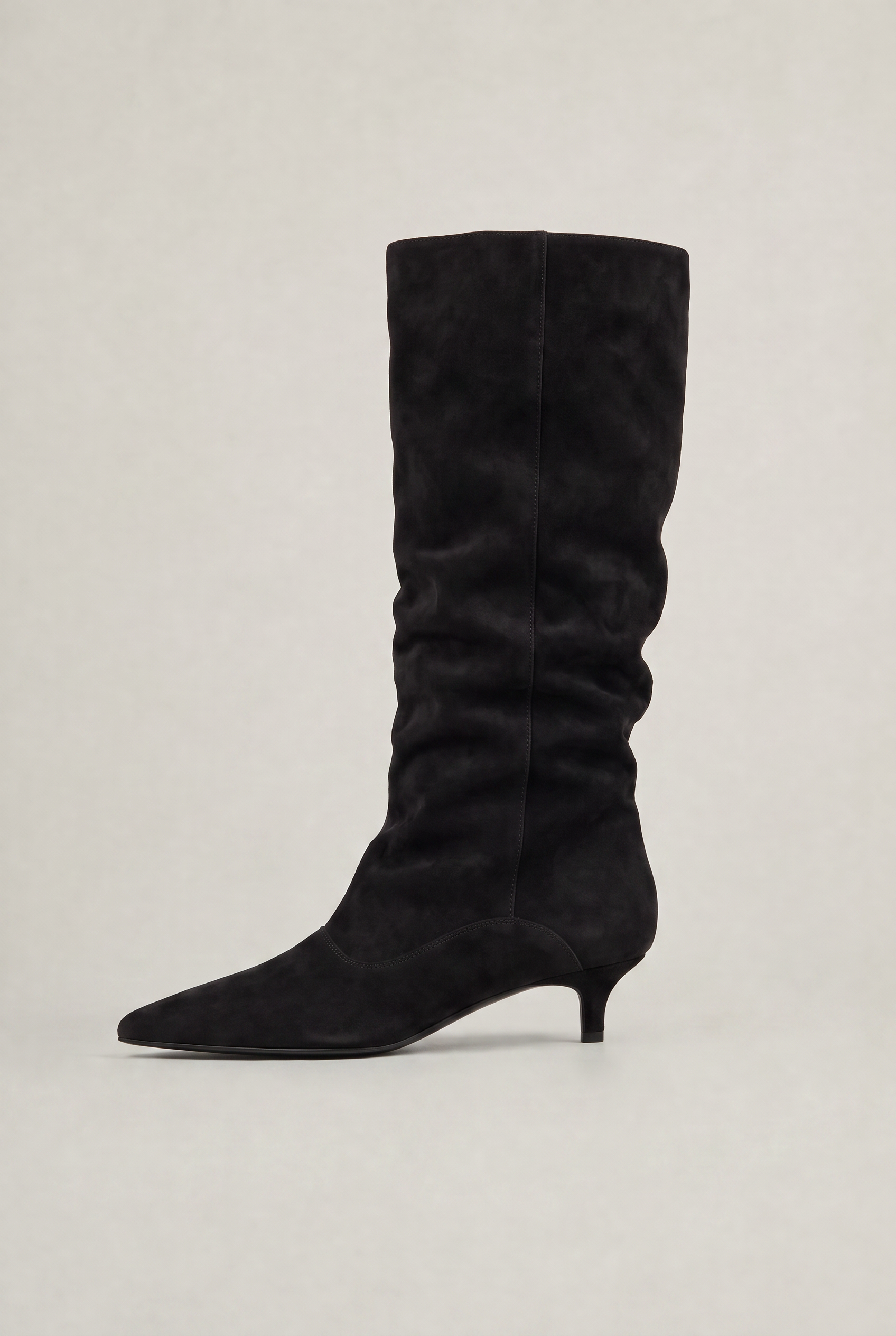 Kobiece Suede Botki do Kolan - Styl Z Nakładką