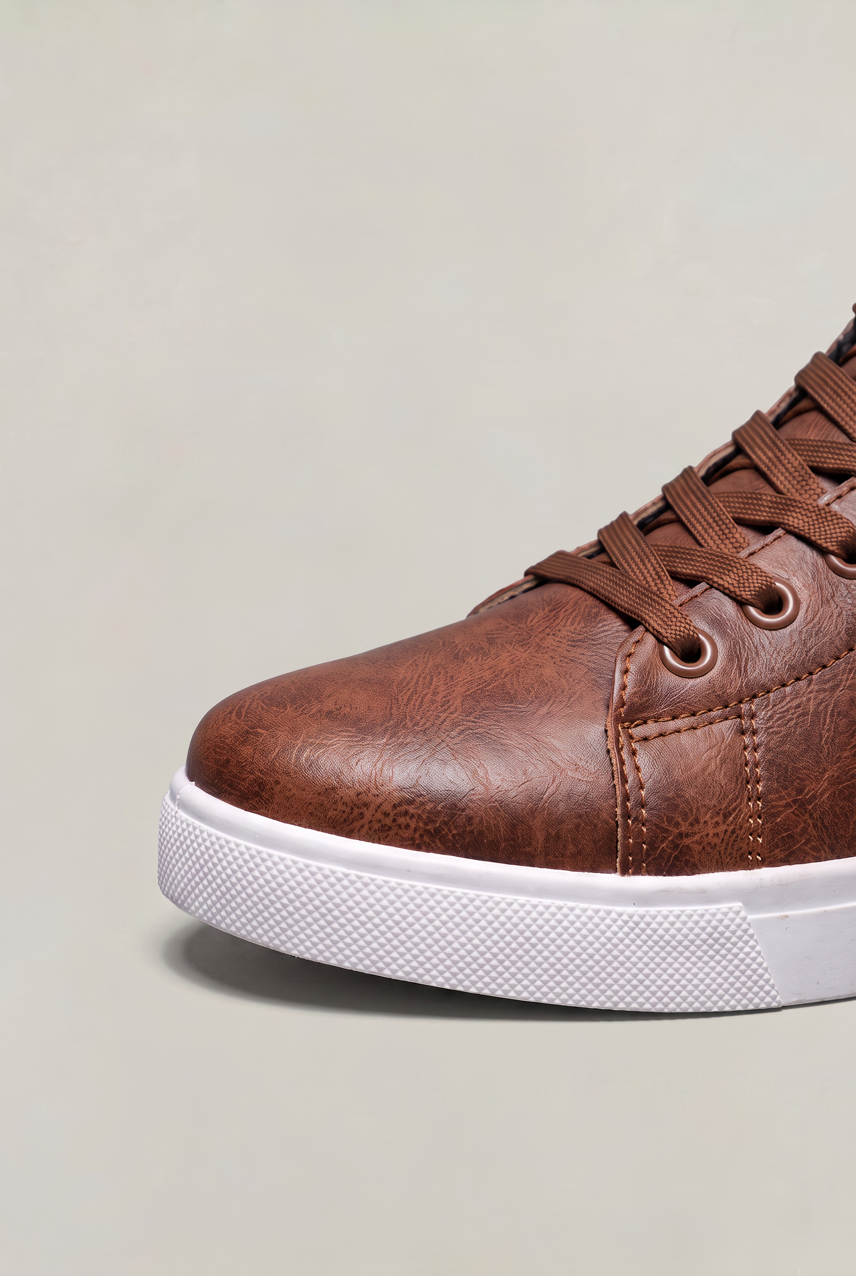 Męskie skórzane sneakersy z sznurowaniem niskie
