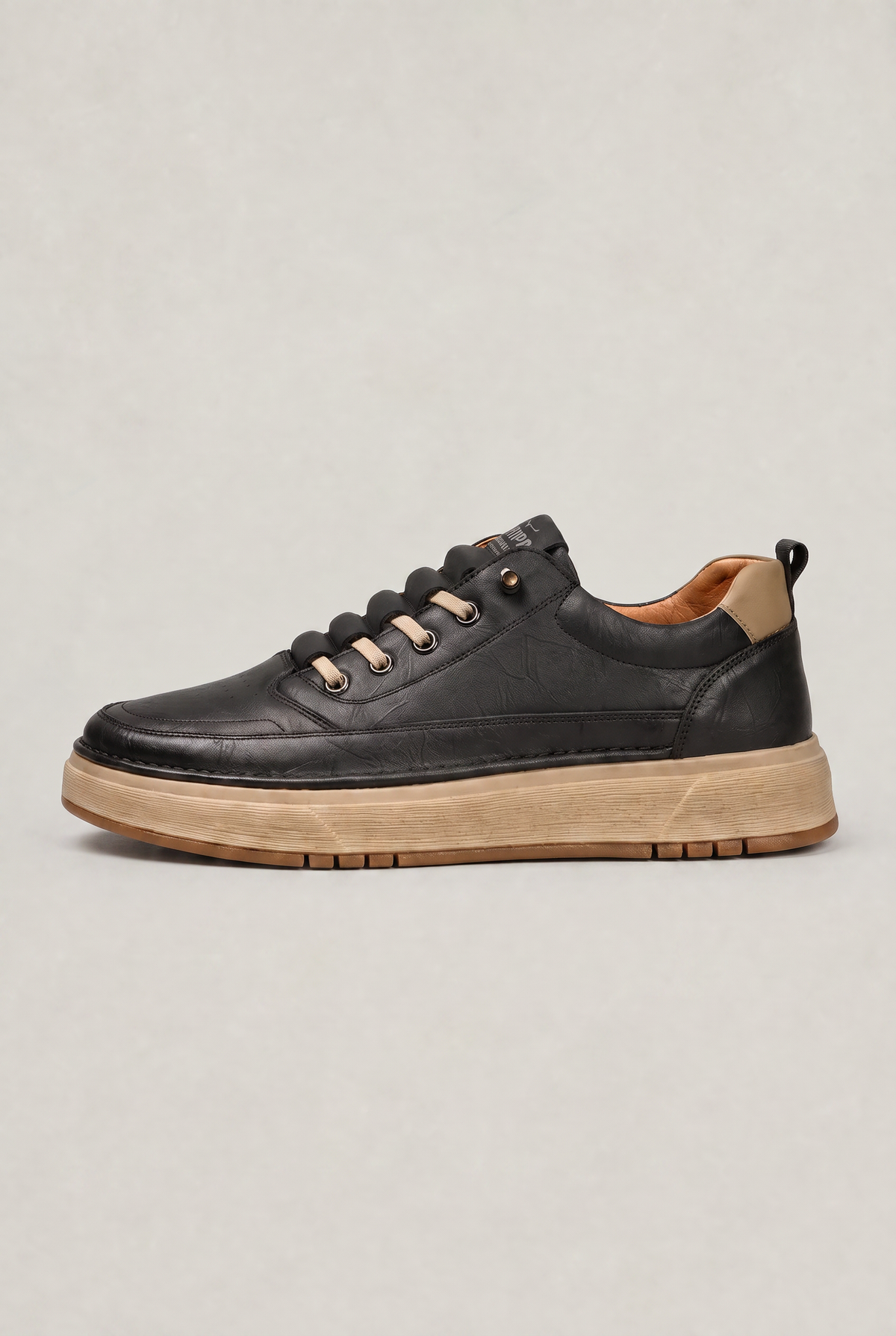 Męskie syntetyczne sneakersy niskie z sznurowadłami